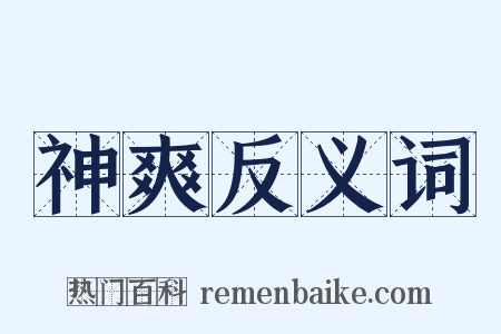 神爽反义词是什么意思的图片